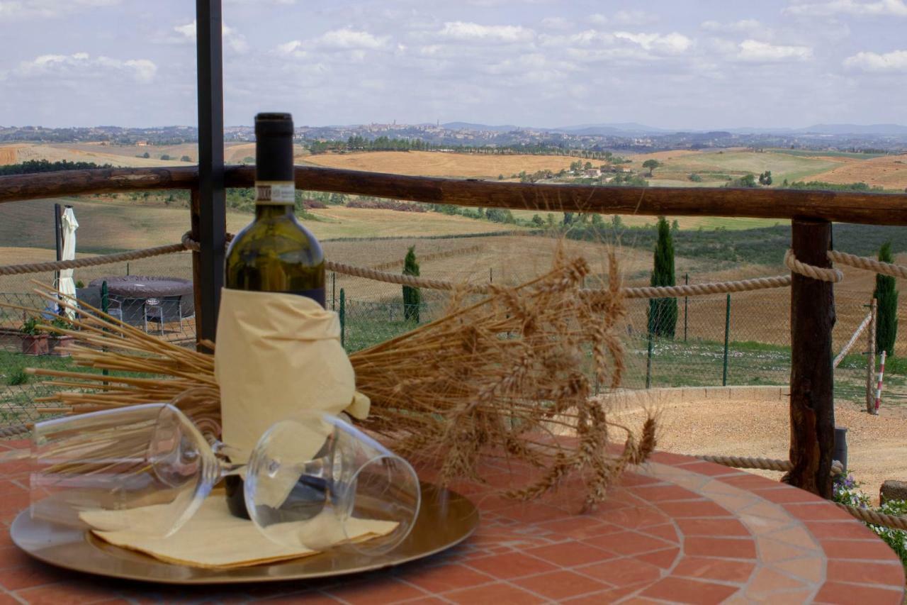 Sunflower Con Vista Su Siena Villa Corsano  Luaran gambar